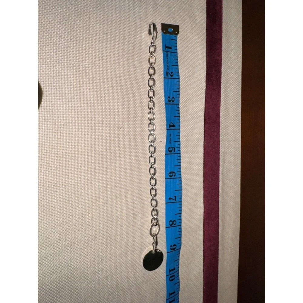 GUCCI TRADEMARK LOGO .925 STERLING SILVER ROUND TAG CHARM Bracelet - Picture 8 of 8